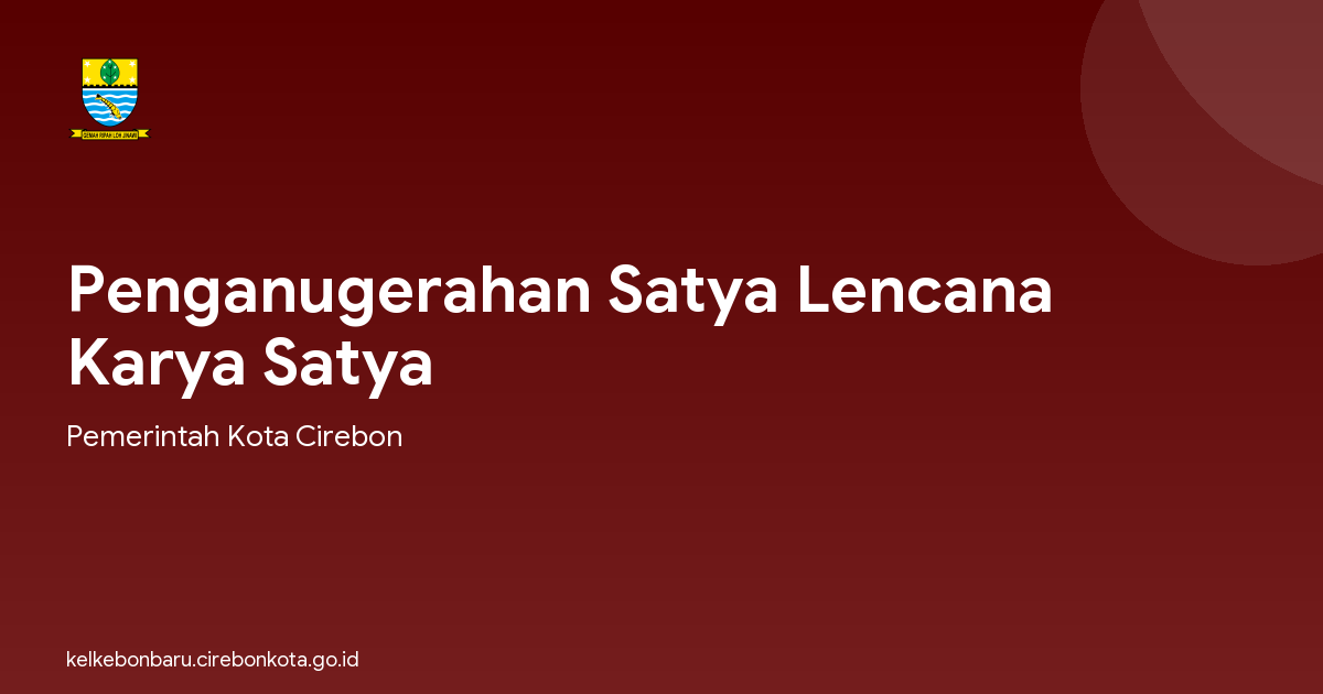 Penganugerahan Satya Lencana Karya Satya