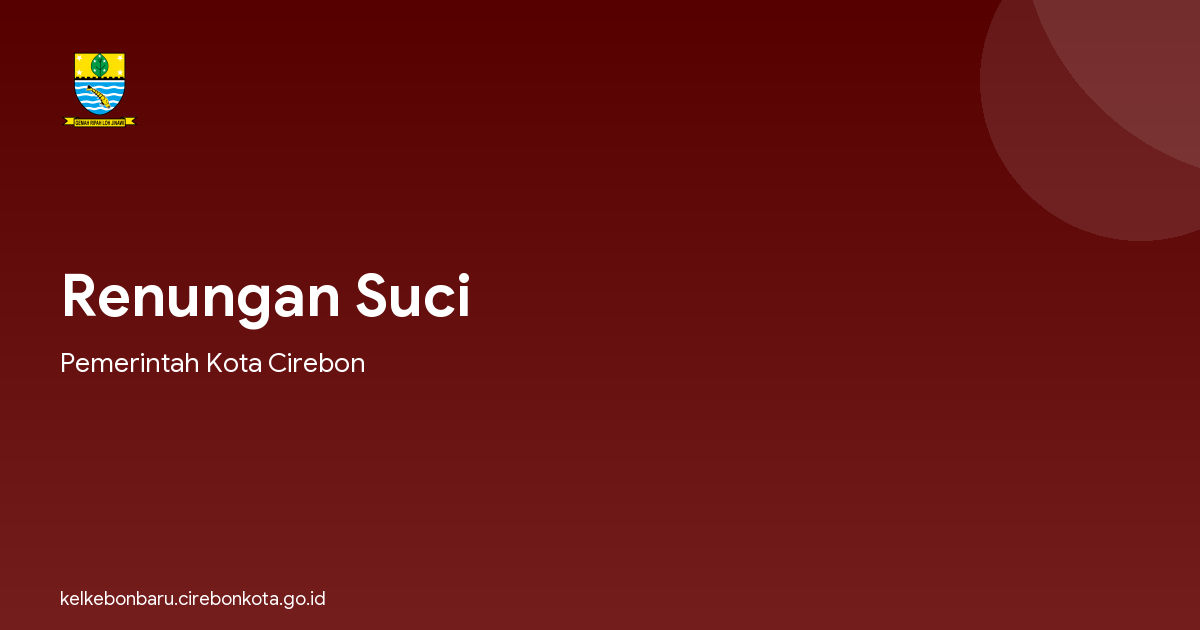 Renungan Suci