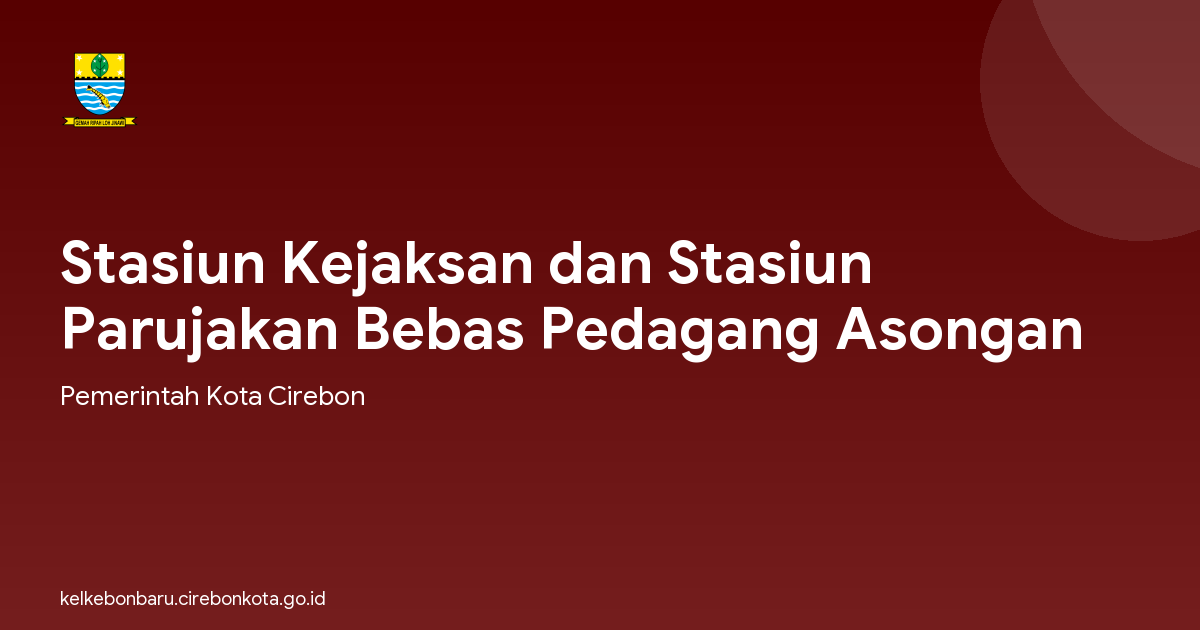 Stasiun Kejaksan dan Stasiun Parujakan Bebas Pedagang Asongan