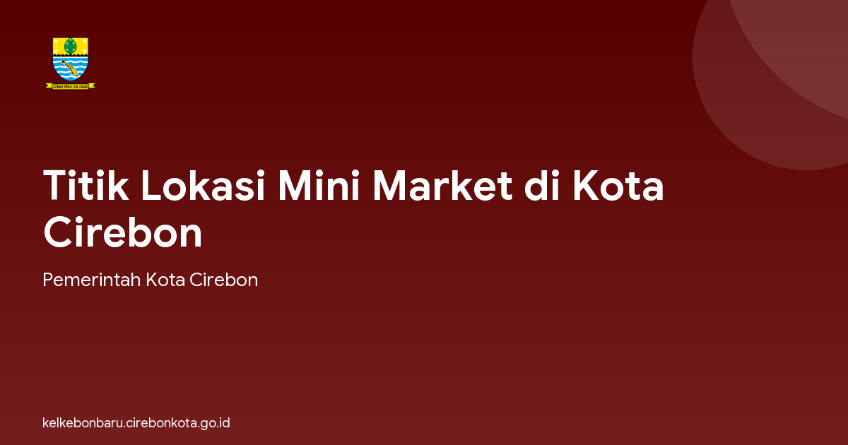 Titik Lokasi Mini Market di Kota Cirebon