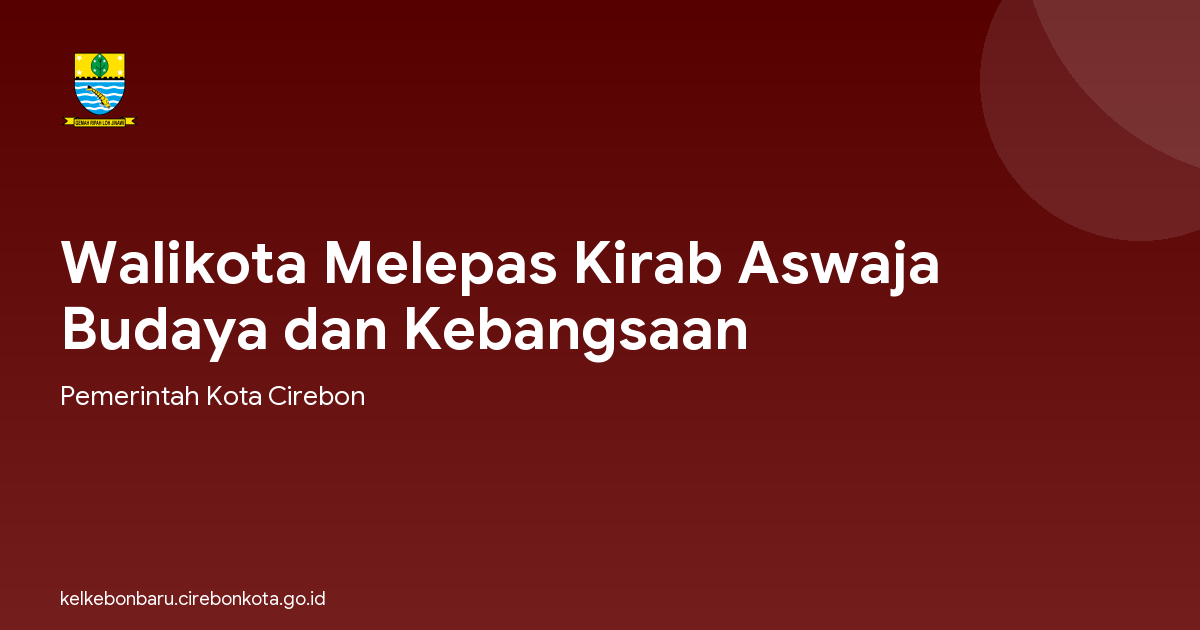 Walikota Melepas Kirab Aswaja Budaya dan Kebangsaan